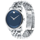 Movado Museum Classic Blue Dial Silver Steel Strap Watch for Men - 606982 Buy Now By Movado