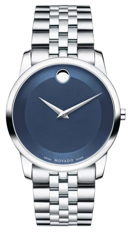 Movado Museum Classic Blue Dial Silver Steel Strap Watch for Men - 606982 Buy Now By Movado
