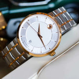 Movado 1881 Automatic Silver Dial Two Tone Steel Strap Watch For Men - 607063 Buy Now By Movado