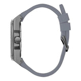 Guess Legacy Grey Dial Grey Silicone Strap Watch For Men - W1048G1 Buy Now By Guess