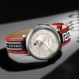 Versace V Circle Silver Dial Two Tone Leather Strap Watch for Men - VEBQ01319 Buy Now By Versace