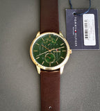 Tommy Hilfiger Hunter Green Dial Brown Leather Strap Watch for Men - 1791607 Buy Now By Tommy Hilfiger