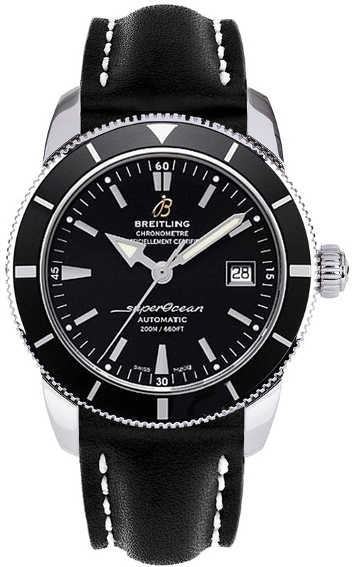 Breitling Superocean Heritage 42mm Black Leather Strap Mens Watch - A1732124 Buy Now By Breitling