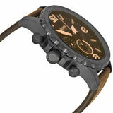 Fossil Nate Chronograph Brown Dial Brown Leather Strap Watch for Men - JR1487 Buy Now By Fossil