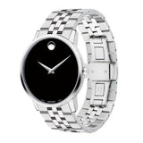 Movado Museum Classic Black Dial Silver Steel Strap Watch for Men - 0607199 Buy Now By Movado