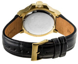 Guess Rigor Analog Black Dial Black Leather Strap Watch For Men - W0040G4 Buy Now By Guess
