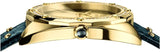 Versace Shadov Quartz Gold Dial Black Leather Strap Watch for Women - VEBM01118 Buy Now By Versace