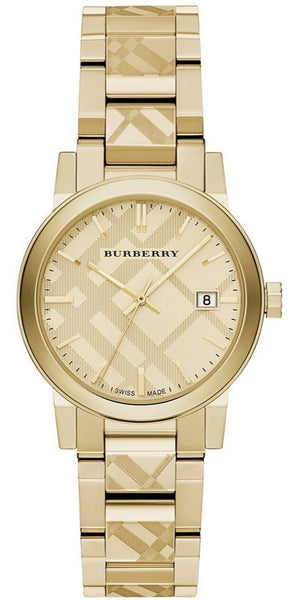 Burberry The City Gold Dial Gold Steel Strap Watch for Women - BU9145 Buy Now By Burberry