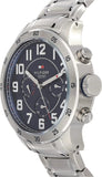 Tommy Hilfiger Trent Chronograph Blue Dial Silver Steel Strap Watch for Men - 1791053 Buy Now By Tommy Hilfiger