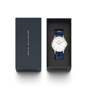 Daniel Wellington Dapper Somerset White Dial Blue Leather Strap Watch For Men - DW00100191 Buy Now By Daniel Wellington