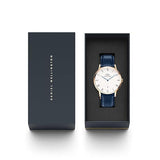 Daniel Wellington Dapper Somerset White Dial Blue Leather Strap Watch For Men - DW00100191 Buy Now By Daniel Wellington