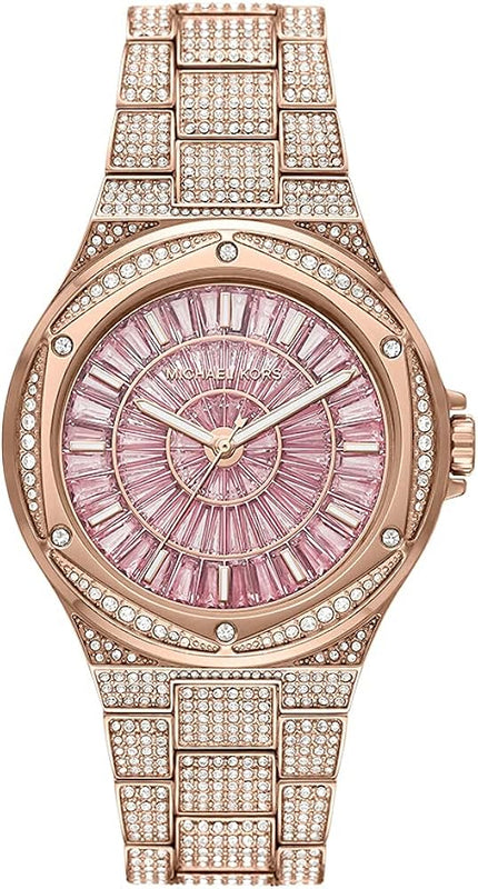 Michael Kors Lennox Three Hand Crystals Rose Gold Dial Rose Gold Steel Strap Watch For Women - MK6992 Buy Now By Michael Kors