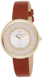 Swarovski Crystalline Pure White Dial Brown Leather Strap Watch for Women - 5275040 Buy Now By Swarovski