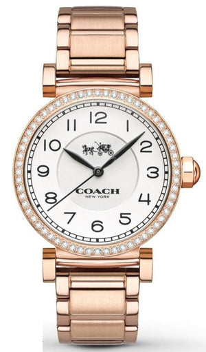 Coach Madison White Dial Rose Gold Steel Strap Watch for Women - 14502398 Buy Now By Coach