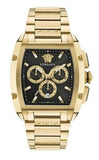 Versace Dominus Chronograph Black Dial Gold Steel Strap Watch For Men - VE6H00523 Buy Now By Versace