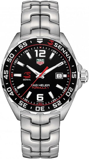 Tag Heuer Formula 1 Senna Limited Edition Black Dial Silver Steel Strap Watch for Men - WAZ1012.BA0883 Buy Now By Tag Heuer
