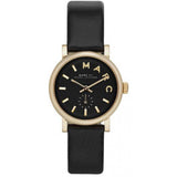 Marc Jacobs Baker Black Dial Black Leather Strap Watch for Women - MBM1273 Buy Now By Marc Jacobs