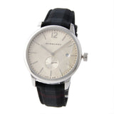 Burberry Classic Round Cream Dial Black Leather Strap Watch for Men - BU10008 Buy Now By Burberry