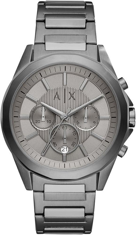 Armani Exchange Drexler Chronograph Grey Dial Grey Steel Strap Watch For Men - AX2603 Buy Now By Armani Exchange
