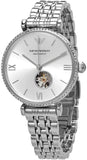 Emporio Armani Gianni T-Bar Automatic Silver Dial Silver Steel Strap Watch For Women - AR60022 Buy Now By Emporio Armani