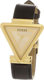 Guess Fame Quartz Gold Dial Black Leather Strap Watch For Women - GW0548L3 Buy Now By Guess