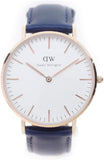 Daniel Wellington Classic Somerset White Dial Blue Leather Strap Watch For Men - DW00100121 Buy Now By Daniel Wellington