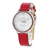 Coach Delancey White Dial Red Leather Strap Watch for Women - 14502878 Buy Now By Coach
