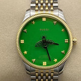 Gucci G Timeless Quartz Green Dial Two Tone Steel Strap Watch For Men - YA1264182 Buy Now By Gucci