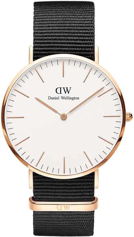 Daniel Wellington Classic Cornwall White Dial Black Nylon Strap Watch For Men - DW00100257 Buy Now By Daniel Wellington