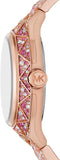 Michael Kors Raquel Three-Hand Crystals Pink Dial Rose Gold Steel Strap Watch For Women - MK7343 Buy Now By Michael Kors