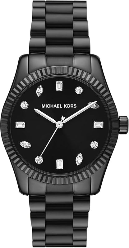 Michael Kors Lexington Lux Black Dial Black Steel Strap Watch For Women - MK7442 Buy Now By Michael Kors
