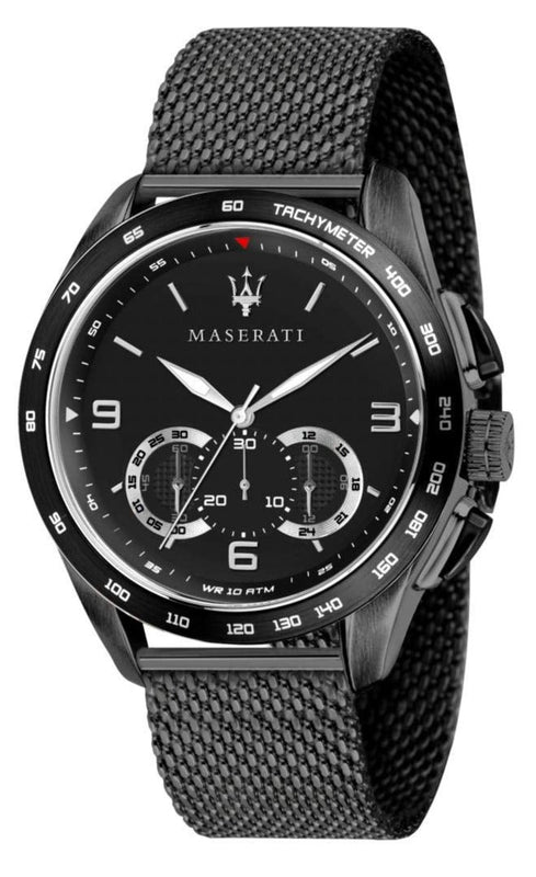 Maserati Traguardo Chronograph Black Dial Black Mesh Bracelet Watch For Men - R8873612031 Buy Now By Maserati