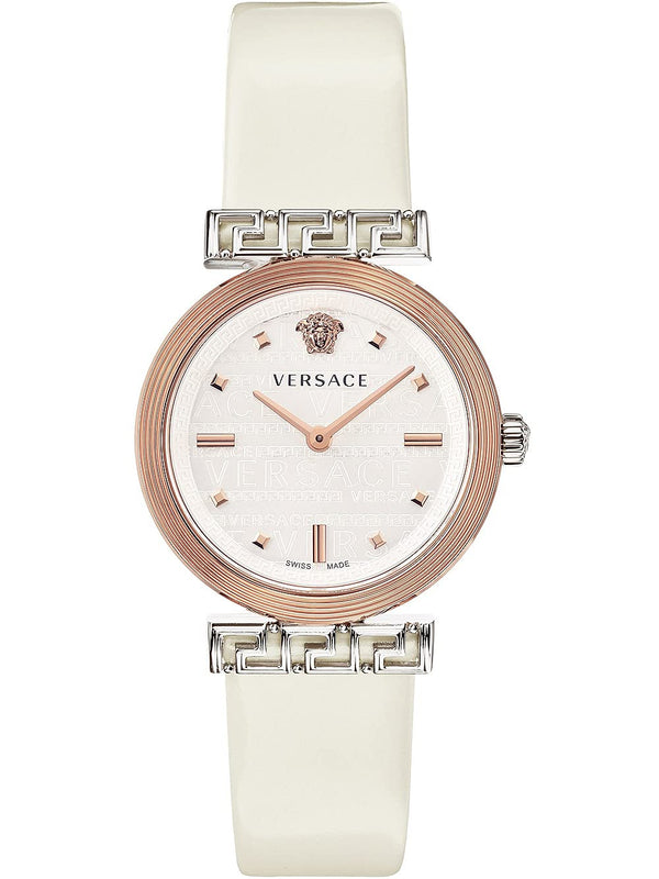 Versace Greca White Dial White Leather Strap Watch for Women - VELW00120 Buy Now By Versace