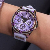 Guess Queen Quartz Purple Dial Purple Silicone Strap Watch For Women - GW0536L4 Buy Now By Guess