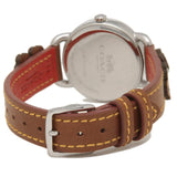Coach Delancey White Dial Floral Brown Leather Strap Watch for Women - 14502761 Buy Now By Coach