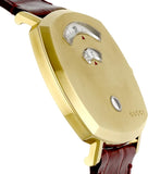 Gucci Grip Quartz Gold Dial Maroon Leather Strap Watch For Women - YA157413 Buy Now By Gucci