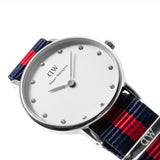 Daniel Wellington Classy Oxford White Dial Two Tone Nylon Strap Watch For Women - DW00100072 Buy Now By Daniel Wellington