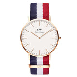 Daniel Wellington Classic Cambridge White Dial Two Tone NATO Strap Watch For Men - DW00100003 Buy Now By Daniel Wellington