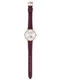 Emporio Armani Meccanico Automatic Silver Dial Burgundy Leather Strap Watch For Women - AR60044 Buy Now By Emporio Armani