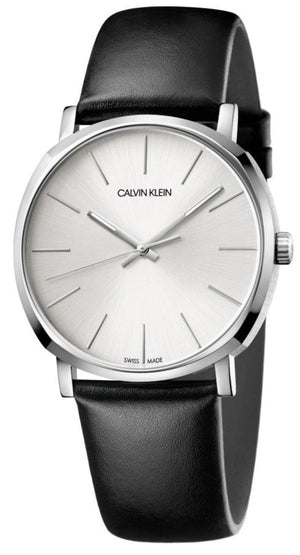 Calvin Klein Posh Silver Dial Black Leather Strap Watch for Men - K8Q311C6 Buy Now By Calvin Klein