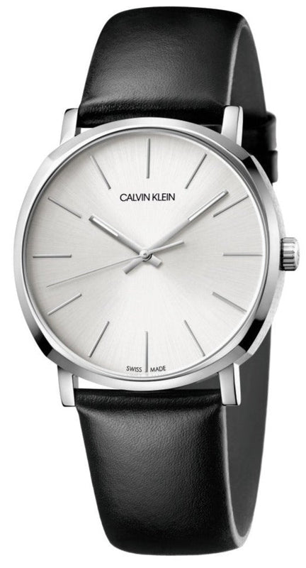 Calvin Klein Posh Silver Dial Black Leather Strap Watch for Men - K8Q311C6 Buy Now By Calvin Klein
