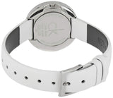 Calvin Klein Firm Silver Dial White Leather Strap Watch for Women - K3N231L6 Buy Now By Calvin Klein