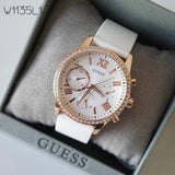 Guess Solar White Dial White Rubber Strap Watch For Women - W1135L1 Buy Now By Guess