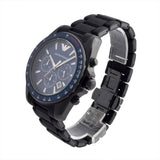 Emporio Armani Sigma Chronograph Blue Dial Black Silicone Strap Watch For Men - AR6121 Buy Now By Emporio Armani