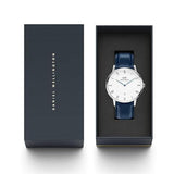 Daniel Wellington Dapper Somerset White Dial Blue Leather Strap Watch For Men - DW00100192 Buy Now By Daniel Wellington