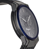 Salvatore Ferragamo Sapphire Chrono Black Dial Black Rubber Strap Watch for Men - SFME00621 Buy Now By Salvatore Ferragamo