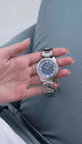Guess Glitter Burst Diamonds Blue Dial Silver Steel Strap Watch for Women - GW0405L1 Buy Now By Guess