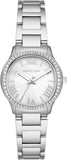 Michael Kors Sage Three-Hand Mother of Pearl White Dial Silver Steel Strap Watch for Women - MK4824 Buy Now By Michael Kors