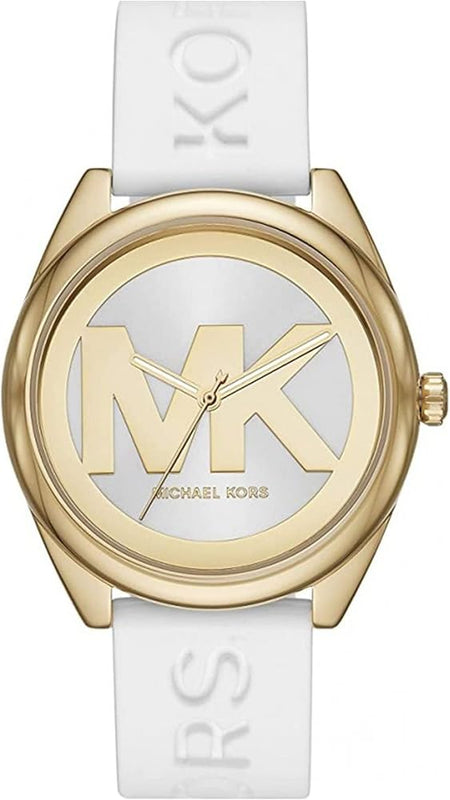Michael Kors Janelle Three Hand Silver Dial White Rubber Strap Watch For Women - MK7141 Buy Now By Michael Kors