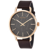 Calvin Klein Even Grey Dial Brown Leather Strap Watch for Women - K7B216G3 Buy Now By Calvin Klein